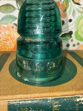 VINTAGE Beehive  H.G. Co. Light Aqua CD145(020) SB Antique Glass Insulator